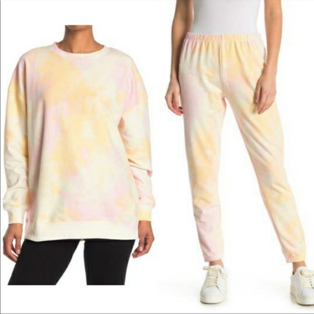 Wildfox Cotton Candy Tie Dye Jogger Set Size Small